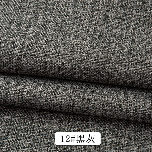 Namzi Solid Color Linen Fabric,39*59in,Suitable for Sofa Covers,Tablecloths,Bags,Curtains,Throw Pillow Covers and Other Household Fabrics,Black Grey