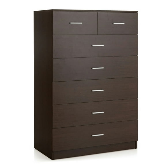 Canddidliike Wooden Chest of Drawers with Anti-toppling Device and Metal Handles, Floor Storage Cabinet for Home Office Sideboard Storage Organizer