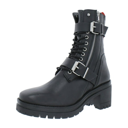 

Charles by Charles David Womens Clout Leather Buckled Combat & Lace-up Boots