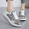 thumbnail image 6 of Zhaomeidaxi Women's Walking Shoes Sequin Lightweight Non Slip Tennis Sneakers Lady Girls Comfort Wedge Platform Athletic Running Shoes, 6 of 8