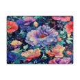 thumbnail image 5 of Yayeee Area Rugs for Living Room 6.7'x4.8' Non Slip Washable Bedroom Floor Carpet, Puprle Ethereal Floral Harmony, 5 of 5