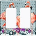 thumbnail image 6 of Metal Light Switch Plate Outlet Cover Flamingo Embroidered Lace Floral Tablecloth FGO011, 6 of 13