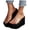 Black, variant on Women's Colorful Platform Sandals Transparent Strappy Slip On Wedge Sandal Clear Open Toe Slide Summer Beach Mules Red Size 6.5