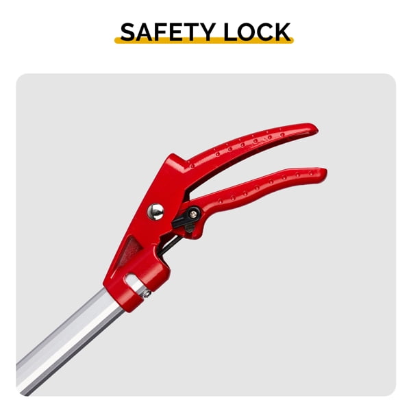 Long Reach Pruner for Garden, Cut & Hold Telescopic Pole Pruner, Fruit Picker Tree Branch Cutter with Lightweight Aluminum Extendable Handle, 4.27-7.55 FT