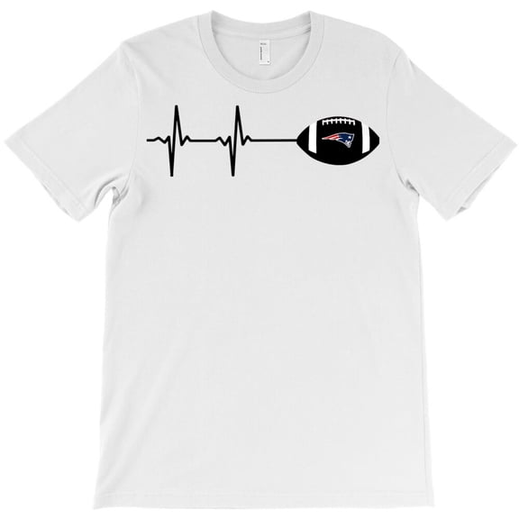 Heartbeat Of A New England Football Fan, A Patriot's Sports Pride Gift G816 Unisex T-Shirt, Up to Size 5XL