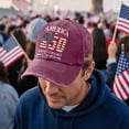 thumbnail image 4 of 250 Anniversary USA Hat America 250 Merchandise America 250 Suitable for Outdoor Events and Celebrations,Wine, 4 of 5