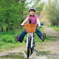 thumbnail image 3 of WRITWAA 1Pack Bike Basket Kids Front Wicker Light Brown Handmade Storage For Outdoor Use, 3 of 5