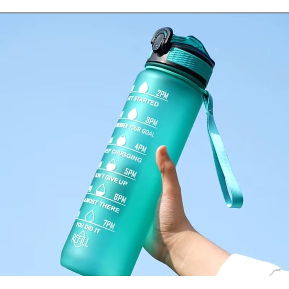 LL Goods Green Motivational Water Bottle – 32oz | BPA-Free | Multiple Colors
