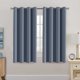 thumbnail image 1 of H,VERSAILTEX Cortinas Blackout para Ventana Pequeña Ahorro de Energía Sólidas con Ojales Panel de Cortina Oscurecedora para Cuarto de Bebé (Azul Piedra, 52" x 54", un Panel), 1 of 8