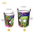 thumbnail image 5 of Large Laundry Basket with Handle, Invader Zim Collapsible Laundry Hamper, Dirty Clothes Storage Basket for Living Room, Bathroom, Bedroom, College Dorm, 5 of 7