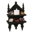 thumbnail image 2 of Yammee Easy Install Gothic Dark Double Layer Wall Shelf Organizer for Home Decoration, 2 of 8