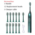 thumbnail image 3 of Cepillo de dientes eléctrico ultrasónico recargable por USB, cepillo de dientes de metal IPX7, resistente al agua, para adultos, blanqueamiento dental, limpieza de dientes sensibles 1, 3 of 5