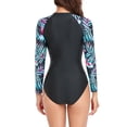 thumbnail image 4 of Trajes de baño de manga larga con cremallera para mujer, traje de baño de una pieza con cremallera de manga larga para mujer Traje de baño de una pieza de manga larga para mujer Diseño elevado, 4 of 6