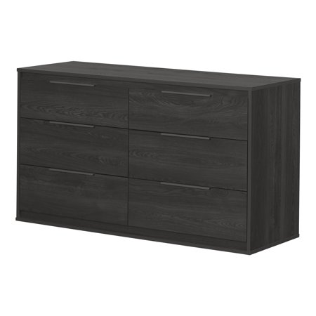 South Shore Hourra  Contemporary 6-Drawer Double Dresser  Gray Oak