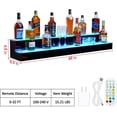 thumbnail image 6 of Twister.CK 2 Tier 48" LED Lighted Liquor Bottle Display Shelf, Bar Display Stand App & Remote Control, for Home Bar Liquor Cabinet Decor, 6 of 7