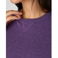 thumbnail image 4 of Hanes Just My Size EcoSmart Women's Fleece Sweatshirt, V-Notch (Plus ) Violet Splendor Heather 2X, 4 of 5