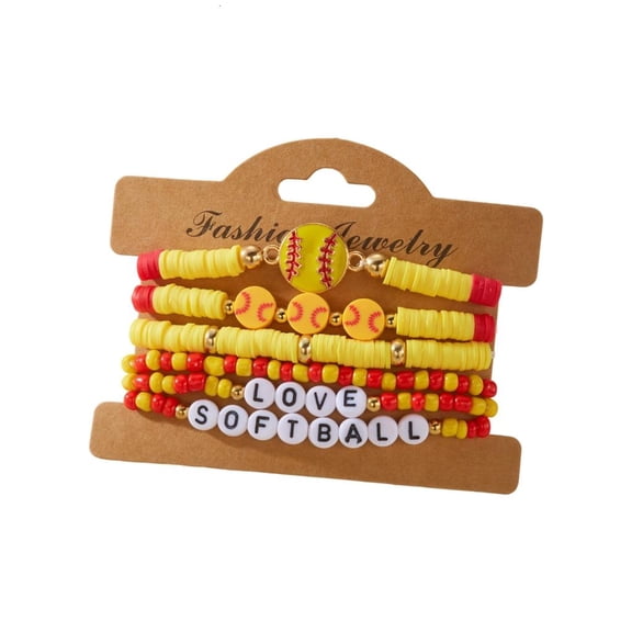 LICEWO Fashionable Adjustable Sports Bracelet Soccer Softball Beads For Everyday Wear