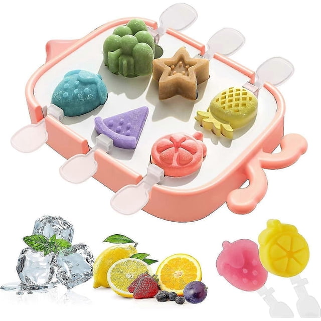 6 Pieces Mini Bpa Free Silicone Popsicle Mold, Popsicle Mold with Reusable Easy Release Stick Makes Homemade Ice Cream Mold DIY Popsicle Mold for Kids