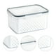 thumbnail image 2 of Caja De Cesta De Almacenamiento De Drenaje Contenedores De Frutas, Contenedor De Almacenamiento De Verduras Transparente Con Diseño De Drenaje, Almacenamiento De Cocina Multiusos, 2 of 8