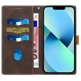 thumbnail image 2 of Nalacover Wallet Case for iPhone 15 Plus, Stylish PU Leather Card Slots Holder Flip Folio Cover with Kickstand Magnetic Clasp Soft Silicone Shockproof Protective Case for iPhone 15 Plus, Brown, 2 of 6