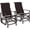 Brown, variant on Outsunny Outdoor Glider Chair Set of 2, Gliders for Outside Patio with Smooth Gliding Mechanism and Lightweight Construction for Backyard, Beige