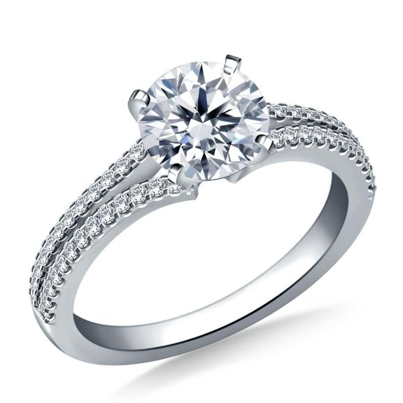 2.20 cts Moissanite Engagement Ring For Women, Round Cut VVS1 Moissanite Ring, Solitaire Engagement Ring, Proposal Ring, Wedding Ring