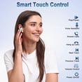 thumbnail image 4 of 5.3 Bluetooth True Wireless Earbuds for AT&T Fusion 5G with IPX-4 Waterproof, Touch Control, Stereo Sound, and Digital Display for Sports - White, 4 of 4