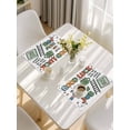 thumbnail image 5 of Green Funny Words Placemats Set of 6, Cartoon Luck New Job Placemats for Dining Table, Place Mats for Kitchen Tabletop, Waterproof Wipeable Dining Table Mats Set, 5 of 9