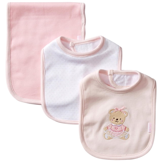 Conjunto de Babero y Eructo Little Me Rosa para Niña Talla Única