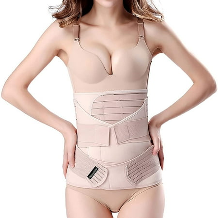 

Zoomarlous 3 in 1 Postpartum Support Recovery Belly/Waist/Pelvis Belt Shapewear Slimming Girdle Breathable for Women