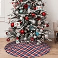 thumbnail image 5 of Sikiie Red Blue Checked 30-48 inches {designName} Print Christmas Tree Skirt Snowman Xmas Tree Skirt with Edge Christmas Decorations for Holiday Party-36", 5 of 7