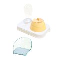thumbnail image 2 of Juego de cuencos para botella de agua para mascotas, alimentación lenta, dispensador de agua automático inclinado de 15 grados, cuenco para botella para gatos y perros, amarillo, 2 of 5