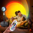 thumbnail image 3 of PKDEF L&aacute;mpara de proyecci&oacute;n con 16 Colores, Proyector de Luz Arco&iacute;ris de Rotaci&oacute;n de 360 Grados con control remoto, para cumplea&ntilde;os, D&iacute, 3 of 7