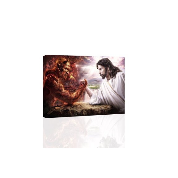 Jesus and the Devil CANVAS OR PRINT WALL ART