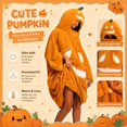 thumbnail image 6 of Wearable Blanket Hoodie for Men Women Soft Flannel with Oversized Pocket Christmas Halloween Pumpkin Suit Couple Matching Outfits Cozy Lounge Wear, 6 of 9