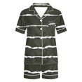 thumbnail image 5 of Qiopertar Liquidation à Moins de 5$ Blouse Décontractée Imprimée Col Rabattu Manches Courtes Mode Short Ensemble Pyjama Grandes Économies de Vacances!, 5 of 5