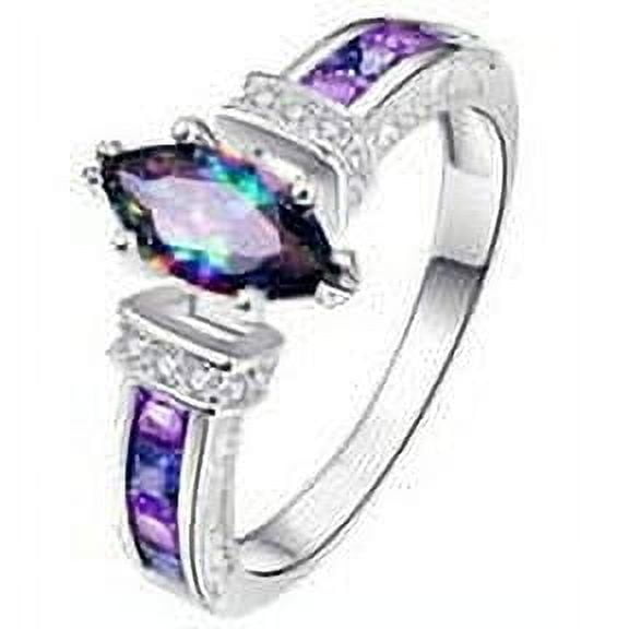 Up to 50% off Fashion 925 Silver Jewelry z Women Wedding Engagement Ring Size 6-10 Gifts for Family