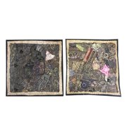 Mogul 2 Indian Pillow Sham Embroidery Patchwork Handmade Decorative Cushion Cover 16X16