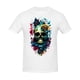 thumbnail image 1 of Lace-up skull men's short-sleeved T-shirt, round neck, fashionable and versatile, suitable for all seasons, 100% cotton, 1 of 6