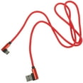 thumbnail image 4 of Shisuyan 1M Right Angle Type-c Cable Braided USB 2.4 A to 90 Degree Data Cable Charger Cord for Universal Phone (Red), 4 of 9