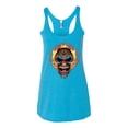thumbnail image 2 of Flaming Laughing Fierce Clown | Womens Cars and Trucks Premium Tri-Blend Racerback Tank Top, Vintage Turquoise, Medium, 2 of 3