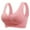 Pink, variant on Lixiuxyad Compression Bra Women's Comfortable And Transparent Shoulder Strap Cordless Backless Spongeless With Convertible Shoulder Straps