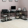 thumbnail image 2 of Convenience Concepts Designs2Go 30" Tall No-Tools Console Table with Shelves, Black Wood Finish, 2 of 5