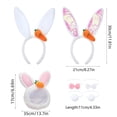 thumbnail image 3 of 3 Set Dog Bunny Ears Easter Costume, Dog Headband Cat Rabbit Ear Hat Cute Pet Bow Collar Puppy Tail for Pet Easter Party Costume Accessories Supplies, 3 of 6