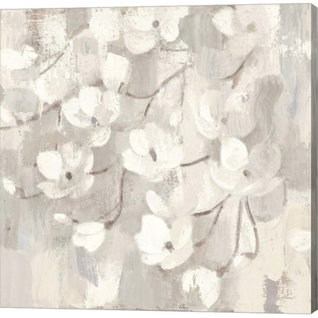 Magnolias in Spring I Neutral by Albena Hristova, Canvas Wall Art, 12W x 12H