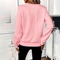 thumbnail image 4 of Aricy Half Zip Sweatshirt Women Casual Knit Elegant Long Sleeve Pullover Tops Autumn Winter Top Warm Tunics Thin Pullover Trendy Ladies Fleece Tops, 4 of 5
