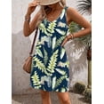 thumbnail image 4 of Zeagoo Women T Shirt Dress with Pockets Summer Beach Dress for Women V Neck Sun Dress Women Short Mini Dress A Line Dress, 4 of 6