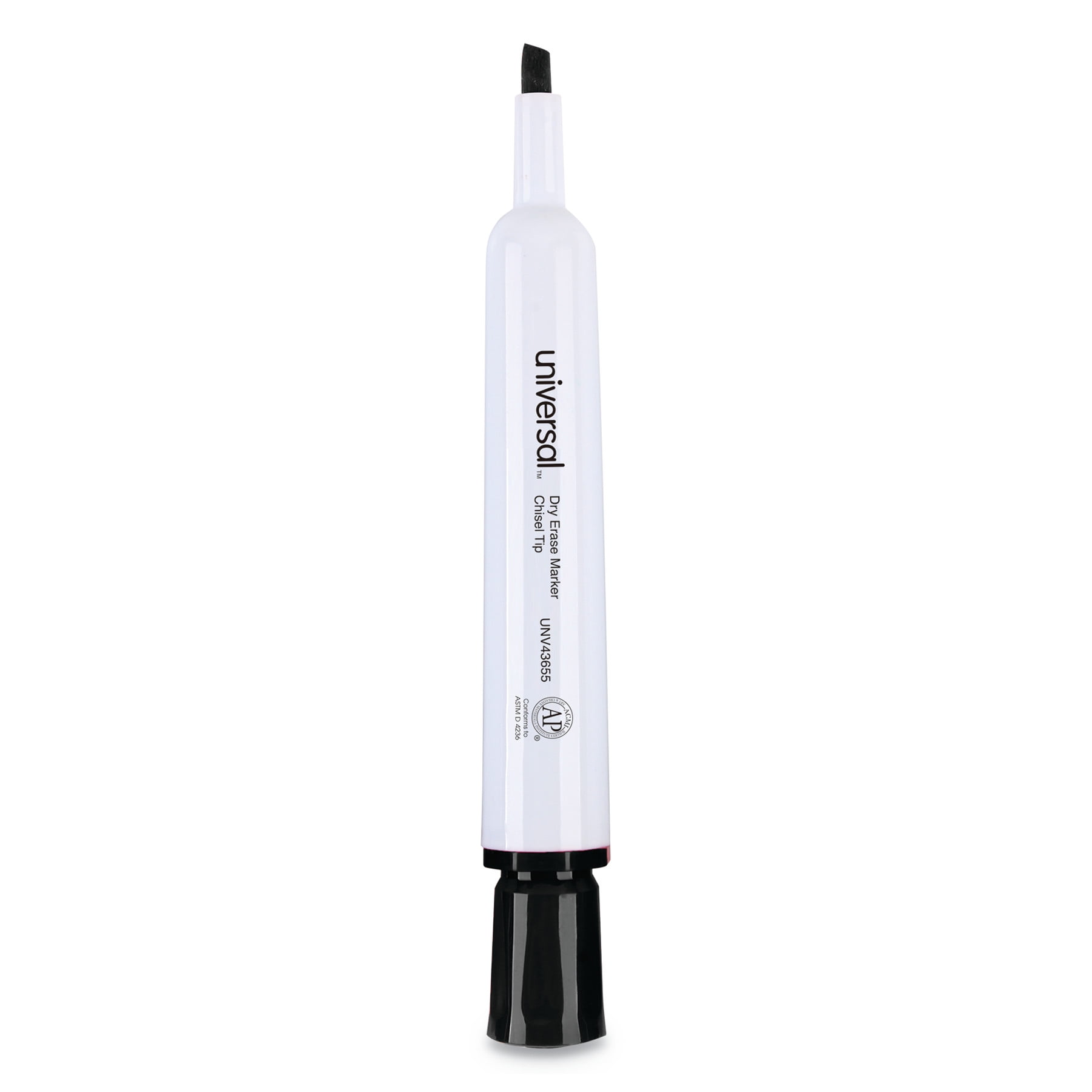 Universal Dry Erase Marker Broad Chisel Tip Black 36 Pack UNV43655 universal-dry-erase-marker-broad-chisel-tip-black-36-pack-unv43655