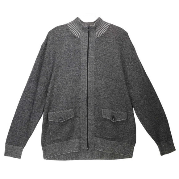 Toscano Firenze Men's Gun Metal Zip-Up Jacket - XL