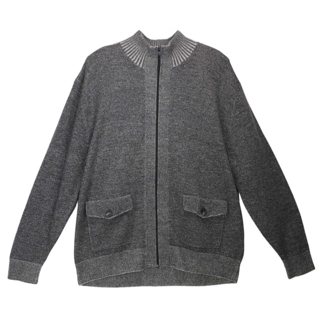 Toscano Firenze Men's Gun Metal Zip-Up Jacket - XL